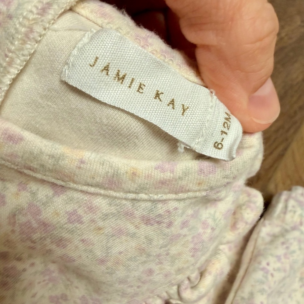 Jamie Kay Pastel Floral Dress and Leggings Set Ruffles and Keyhole Detail 1yr - Picture 2 of 8